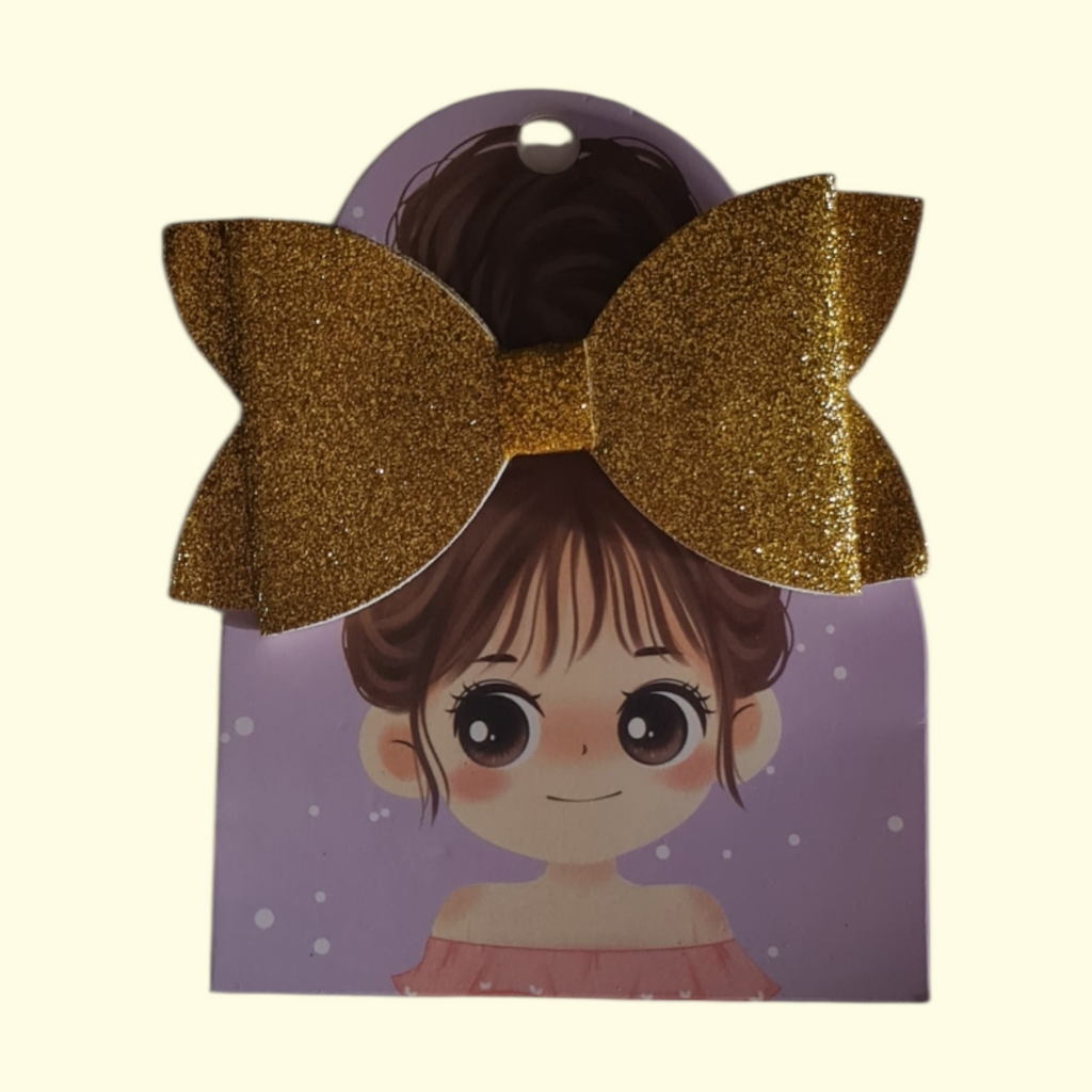 Gold Glitter Hair Bow