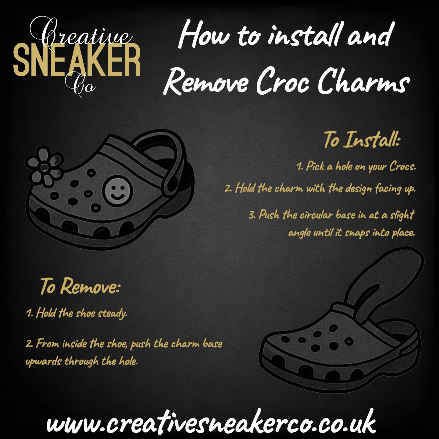 Designers Grey Crocs Charms x2