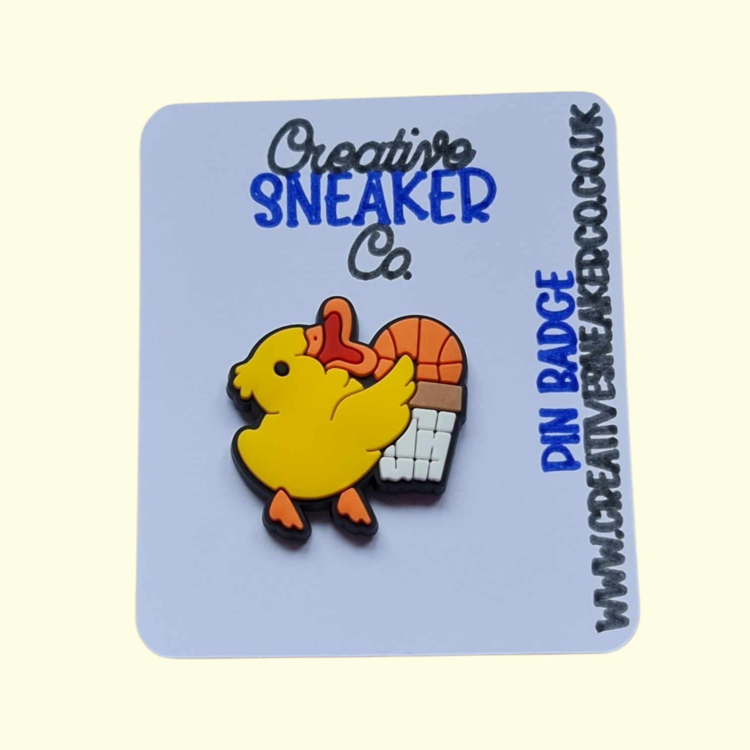 Duck Basketball Pin Badge