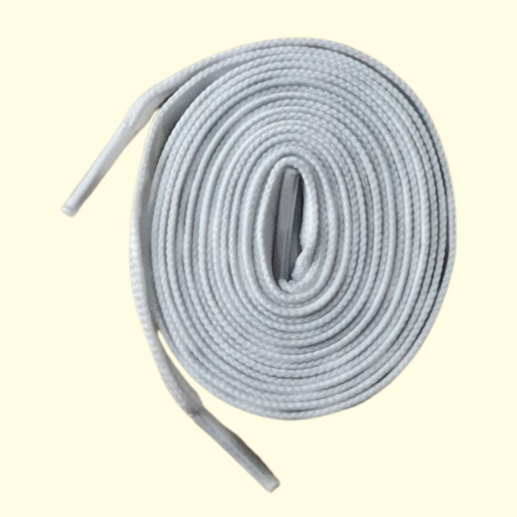 Tie Dye Flat Shoelaces 120cm Grey and White