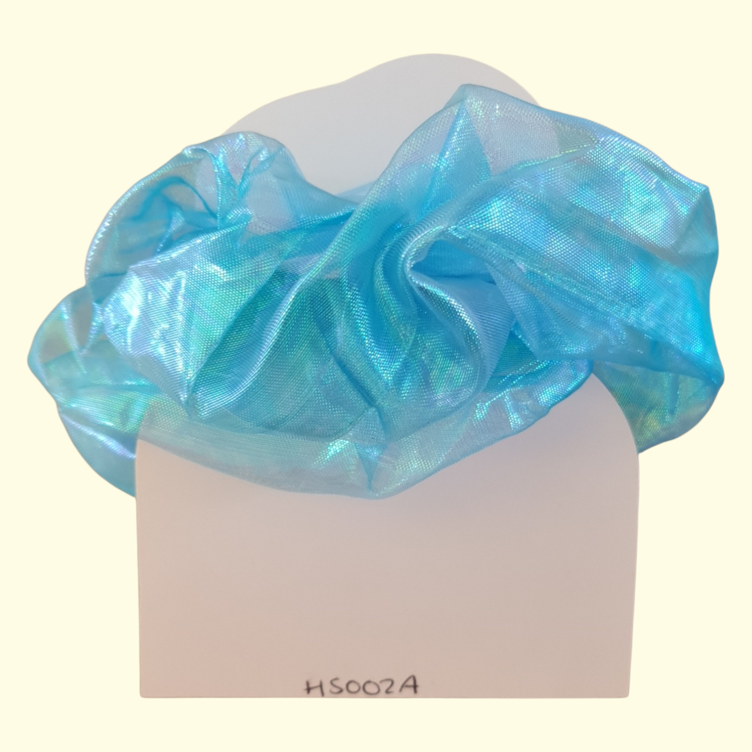 Puff Irridescent Blue Hair Scrunchie