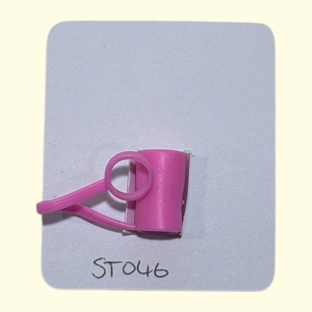 Pink Bling Apple Straw Topper