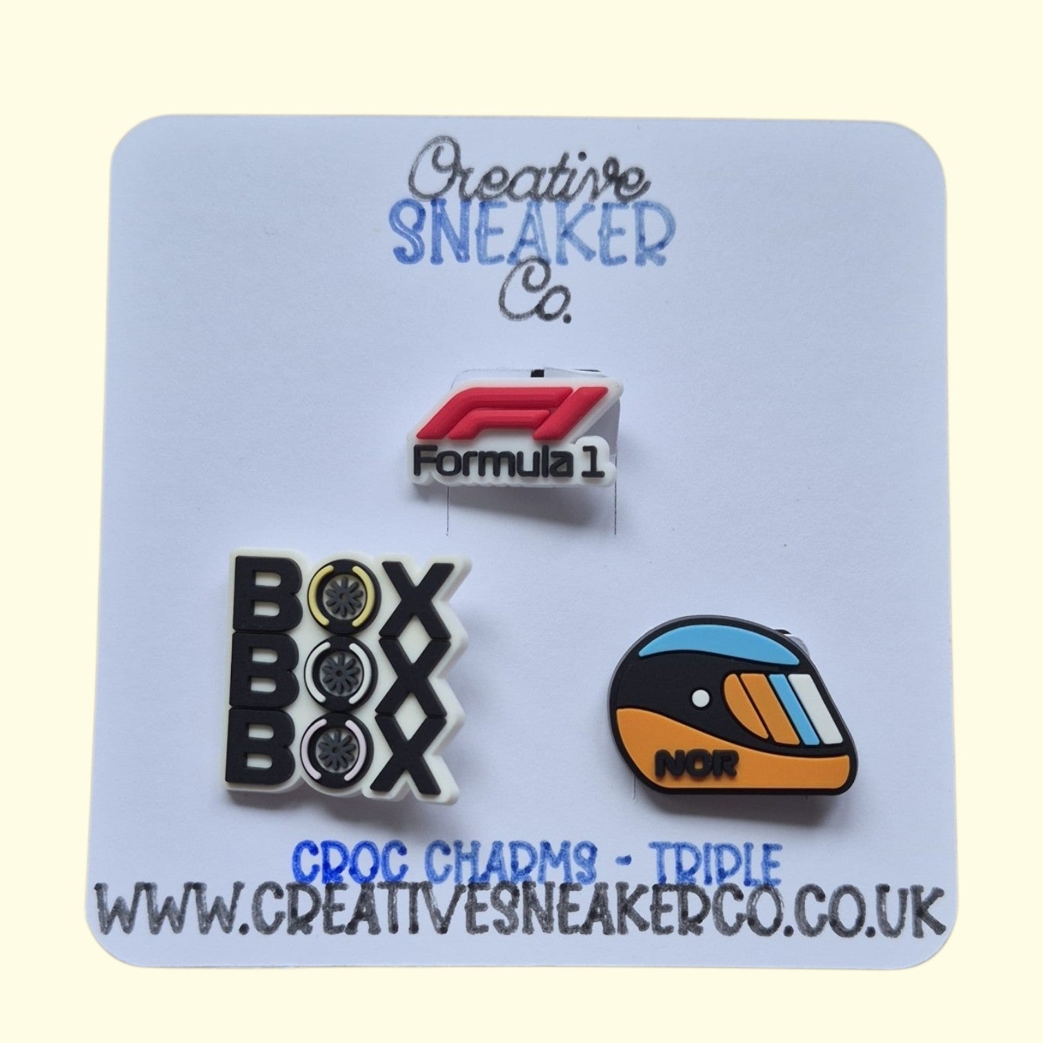 Formula 1 Norris Crocs Charms x3