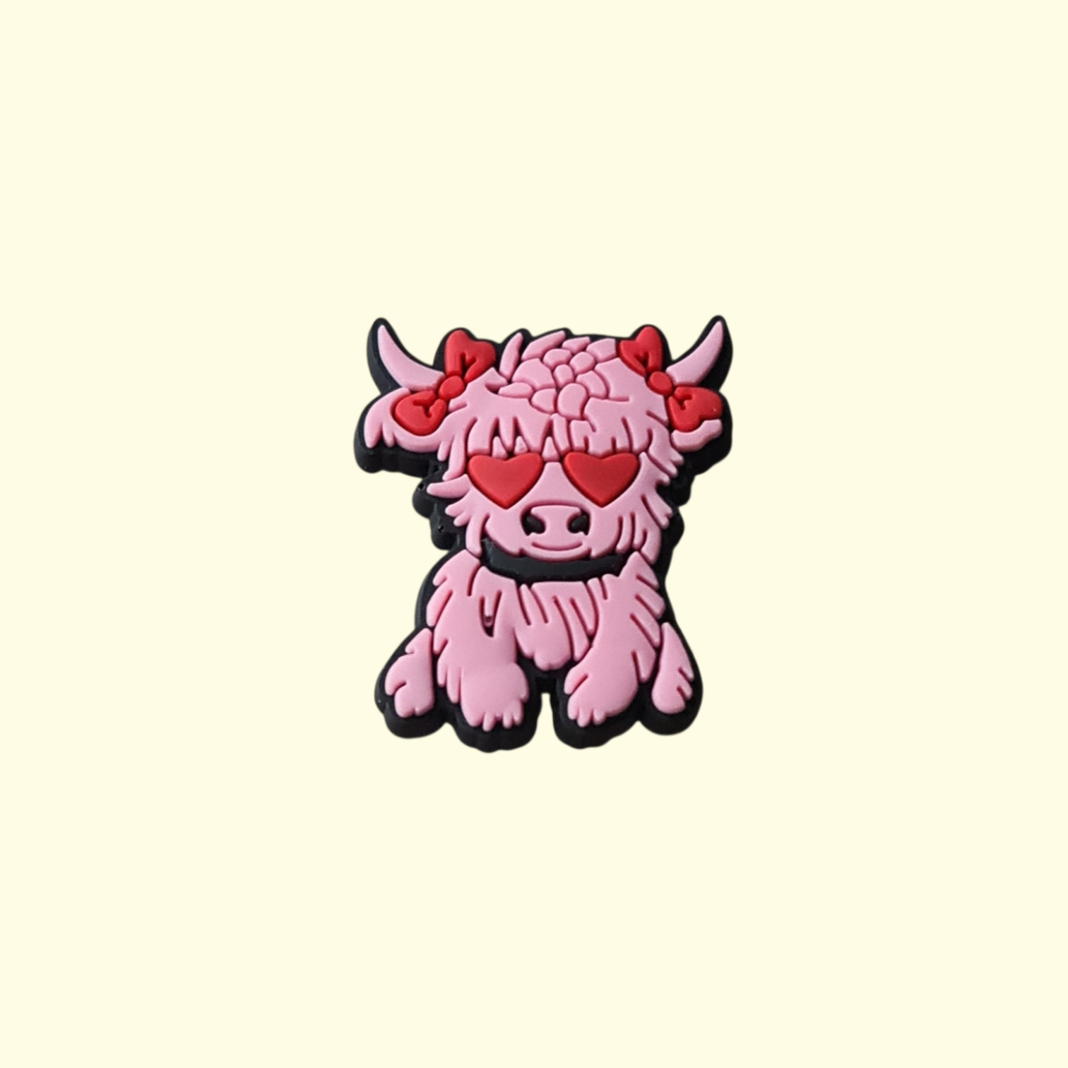 Highland Cows Pink Crocs Charms x4