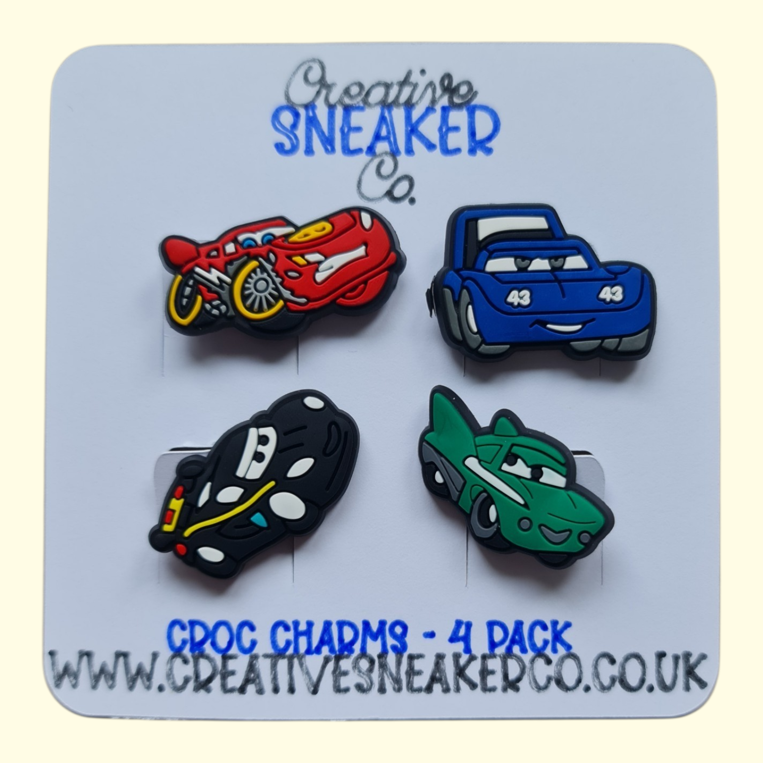 Cars Crocs Charms x4