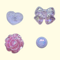 Pink Pearl Bow Crocs Charms x4