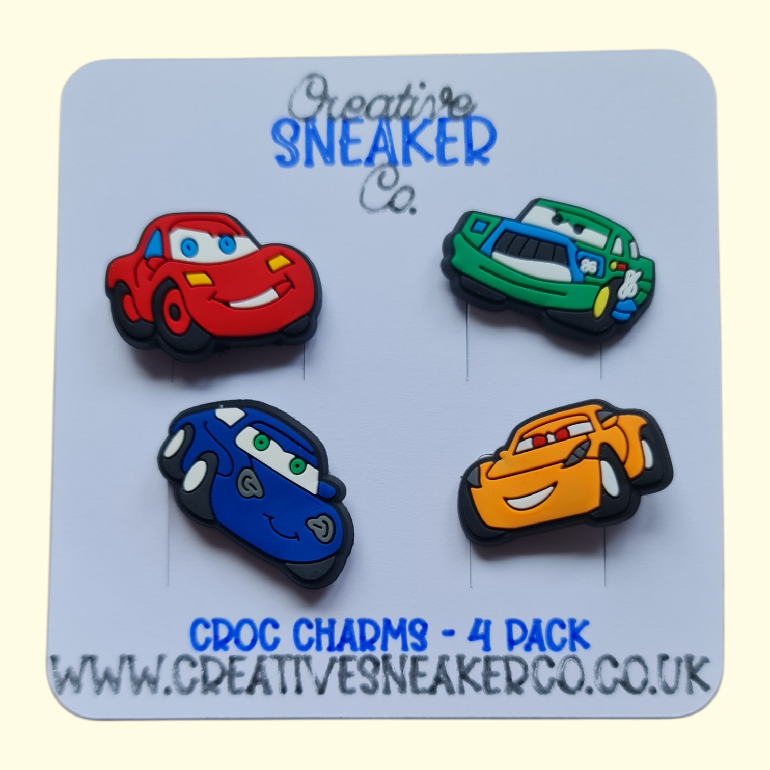 Cars Crocs Charms x4