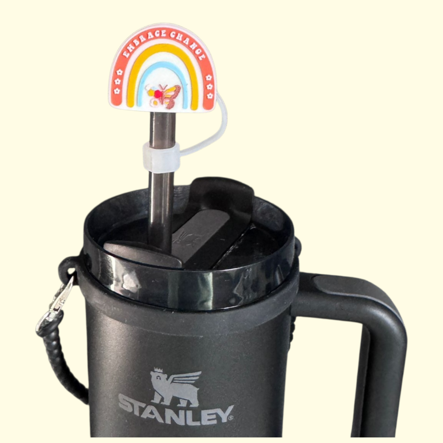 Quote Embrace Change Straw Topper