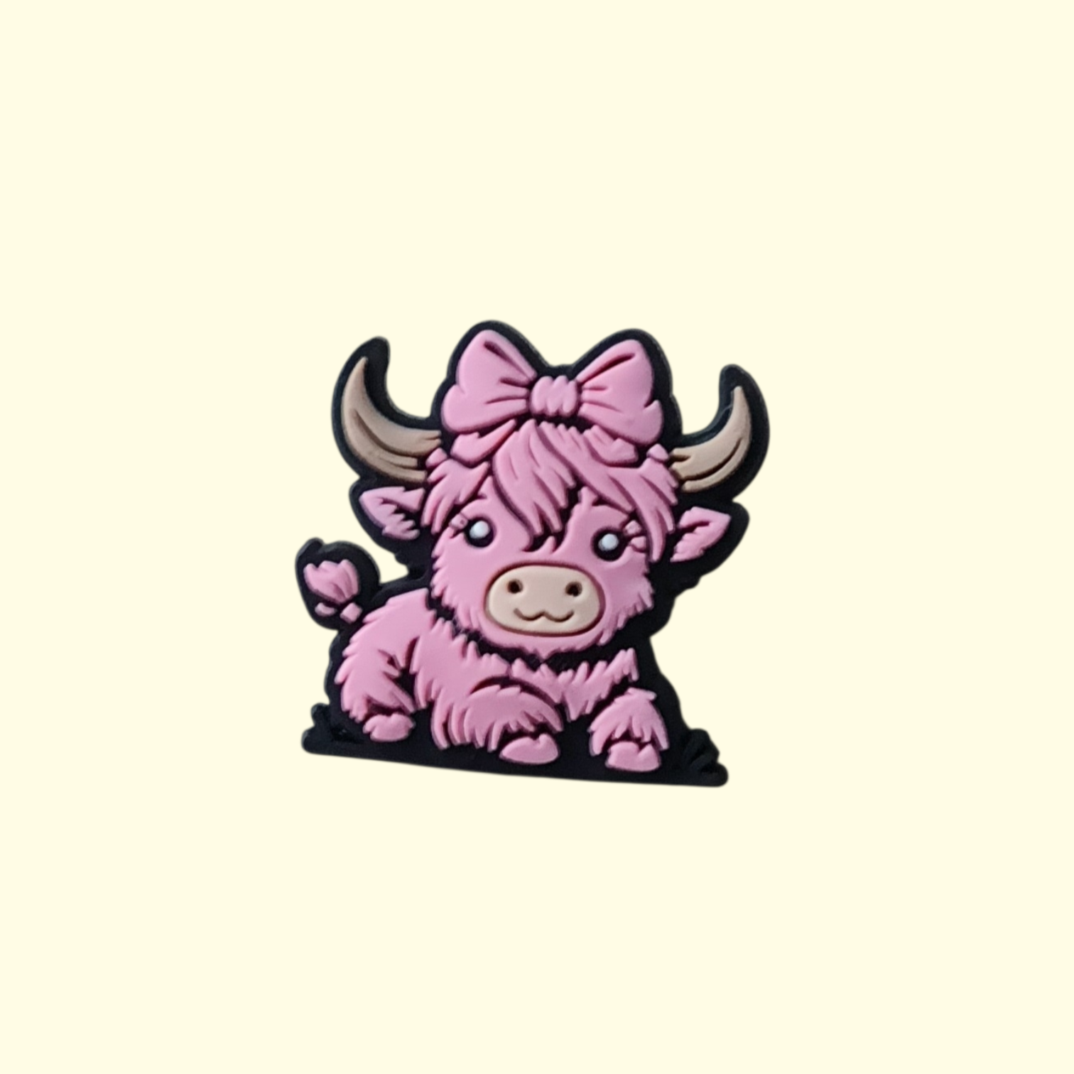 Highland Cows Bows Crocs Charms x4