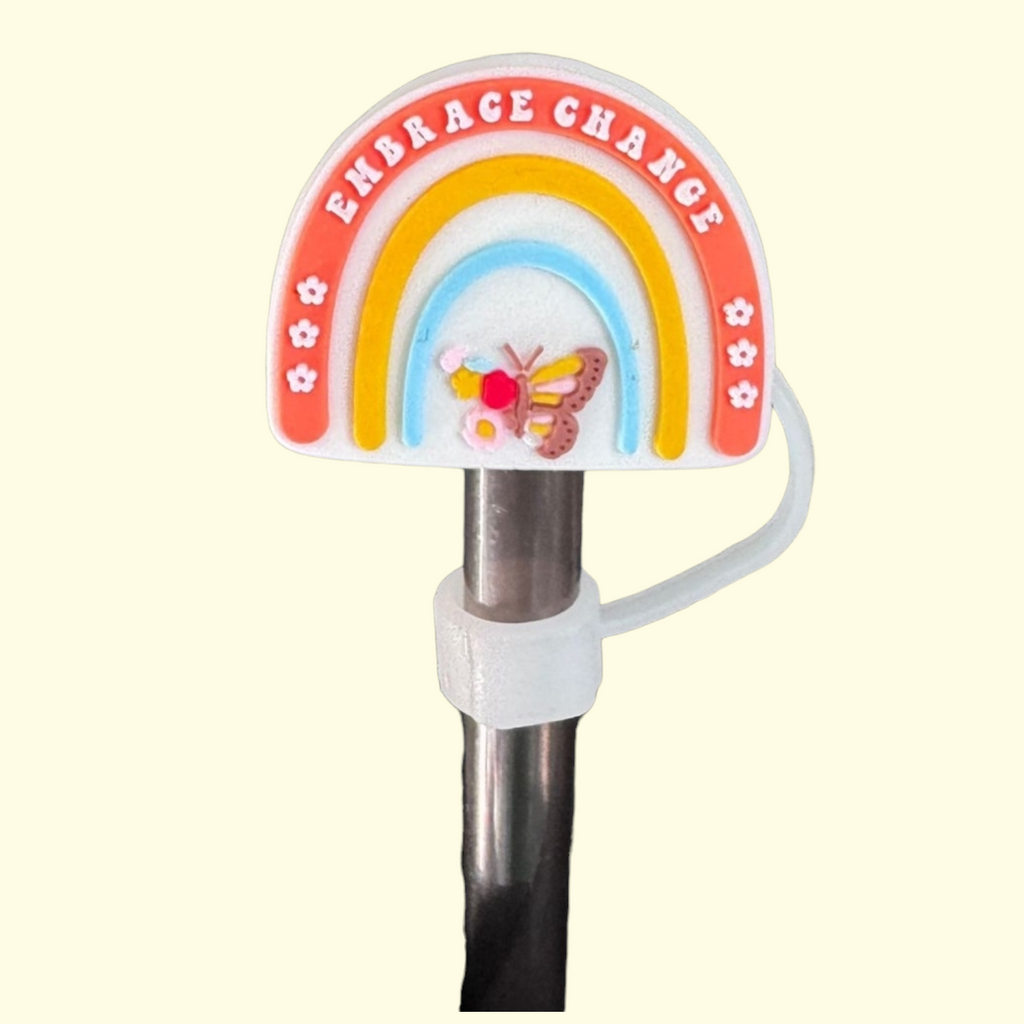 Quote Embrace Change Straw Topper