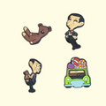 Mr Bean Crocs Charms x4