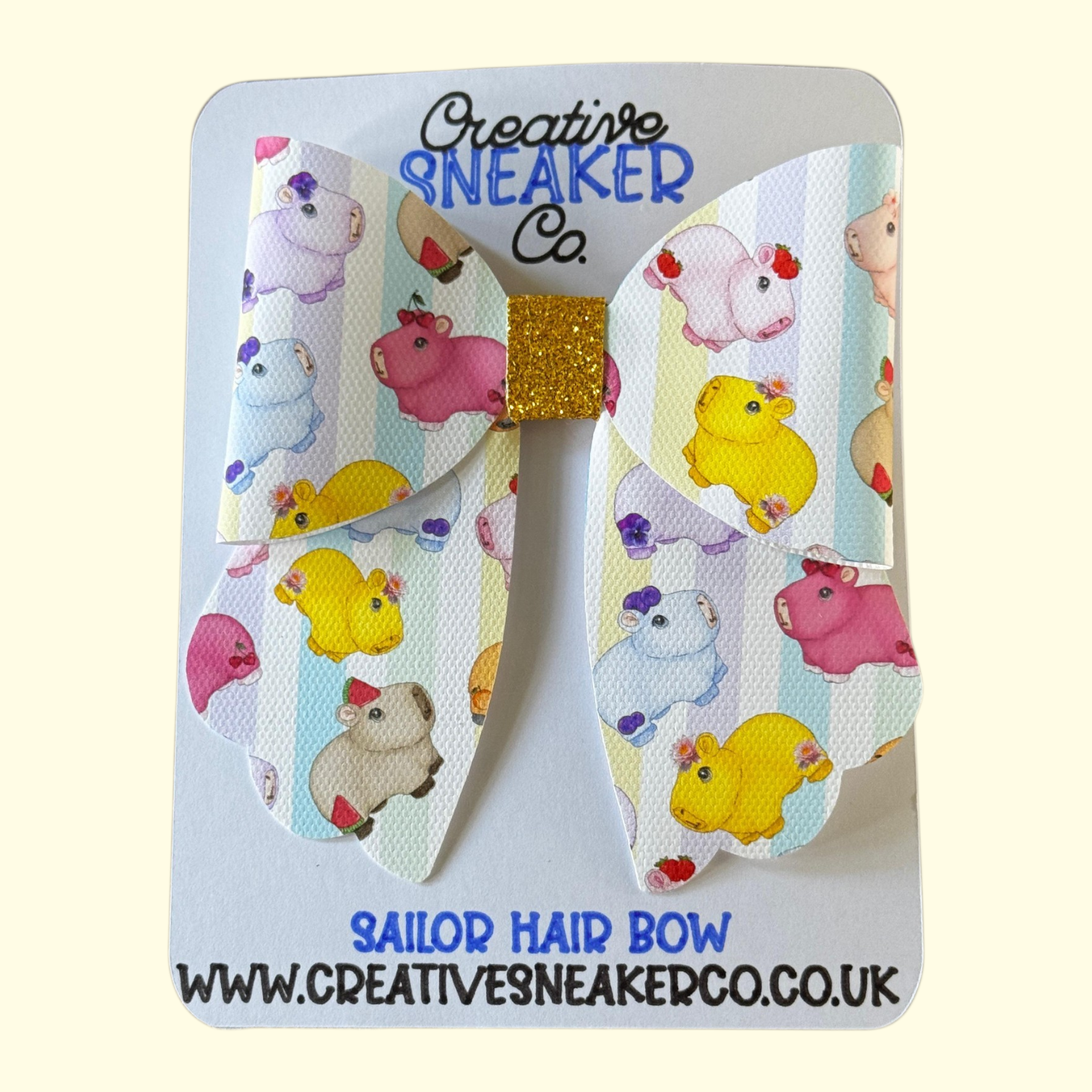 Capybara Sailor Hair Bow