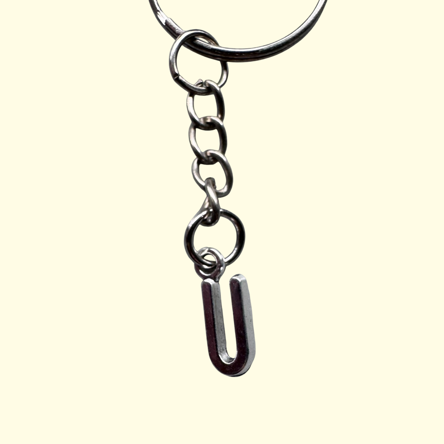 Letter U Keyring