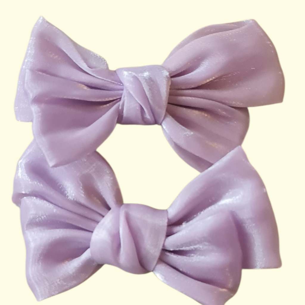 Bow Irridescent Purple Crocs Charms x2