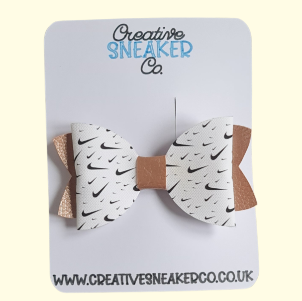 Swoosh Dusky Pink Hair Bow