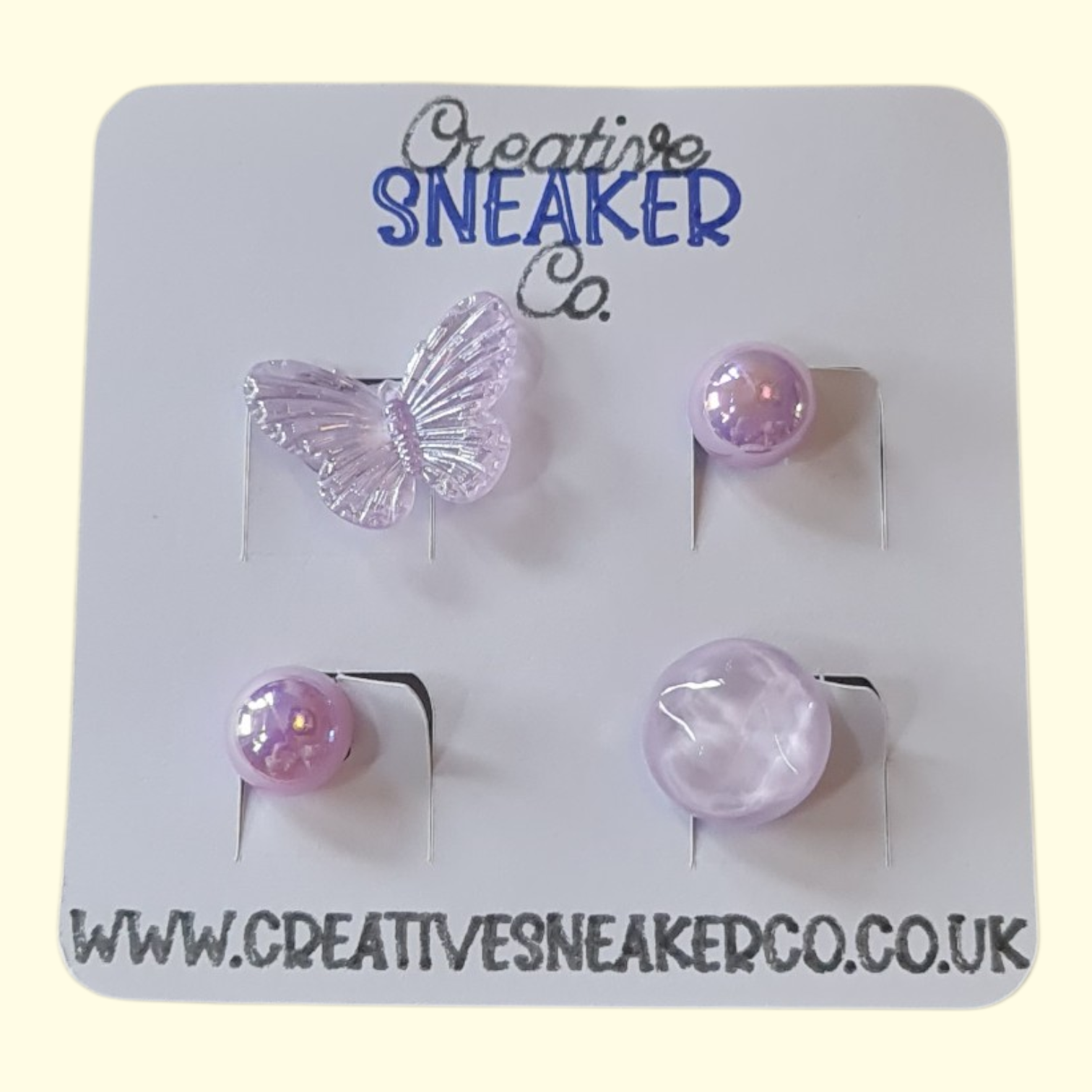Purple Butterfly Crocs Charms x4
