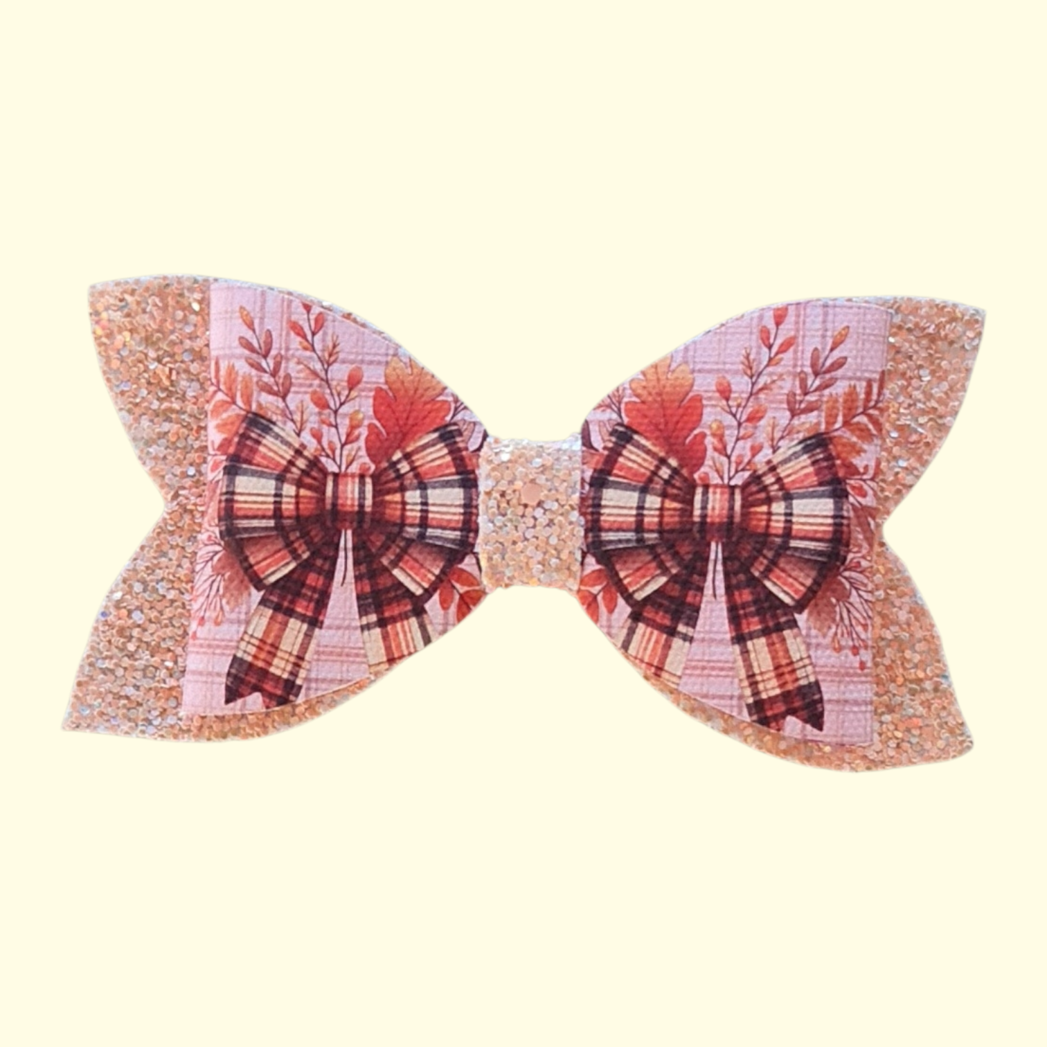 Autumn Bow Pink Hair Bow