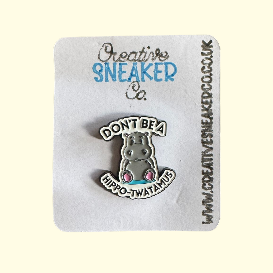 Hippo - Twatamus Funny Pin Badge
