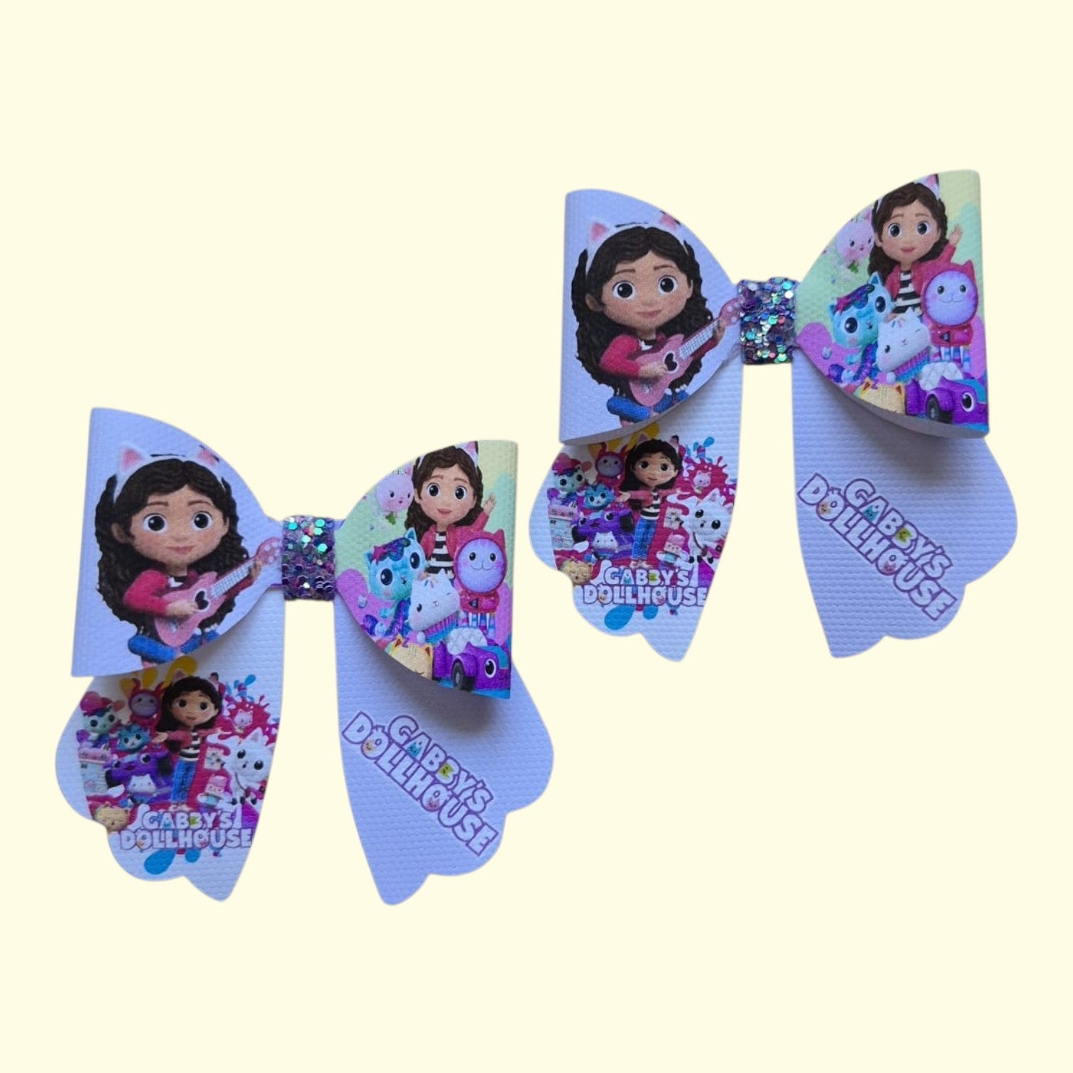 Gabbys Dollhouse Mini Sailor Hair Bows x2