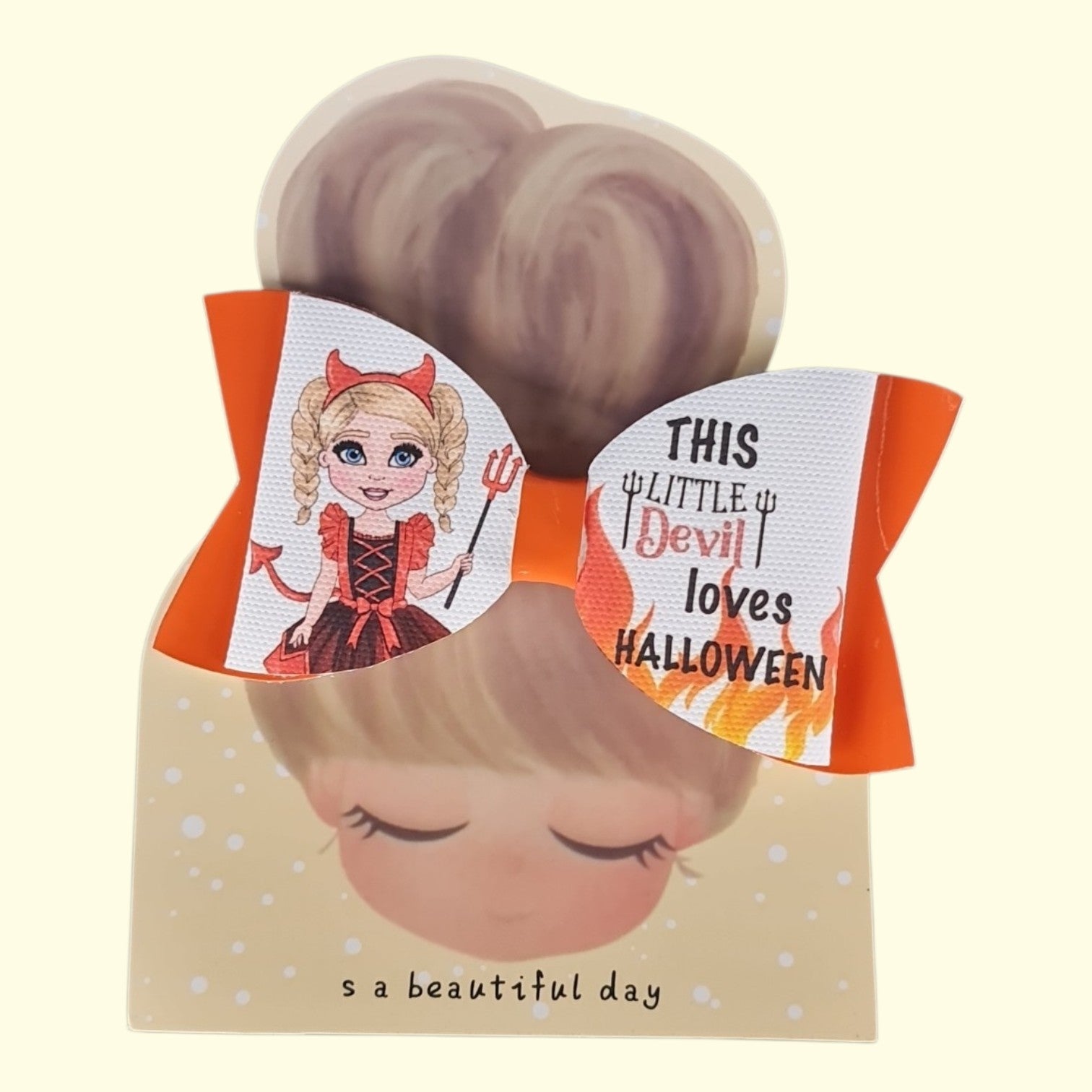 Devil Loves Halloween Standard Hair Bow