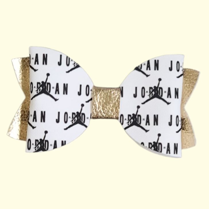 Jumpman Gold Hair Bow
