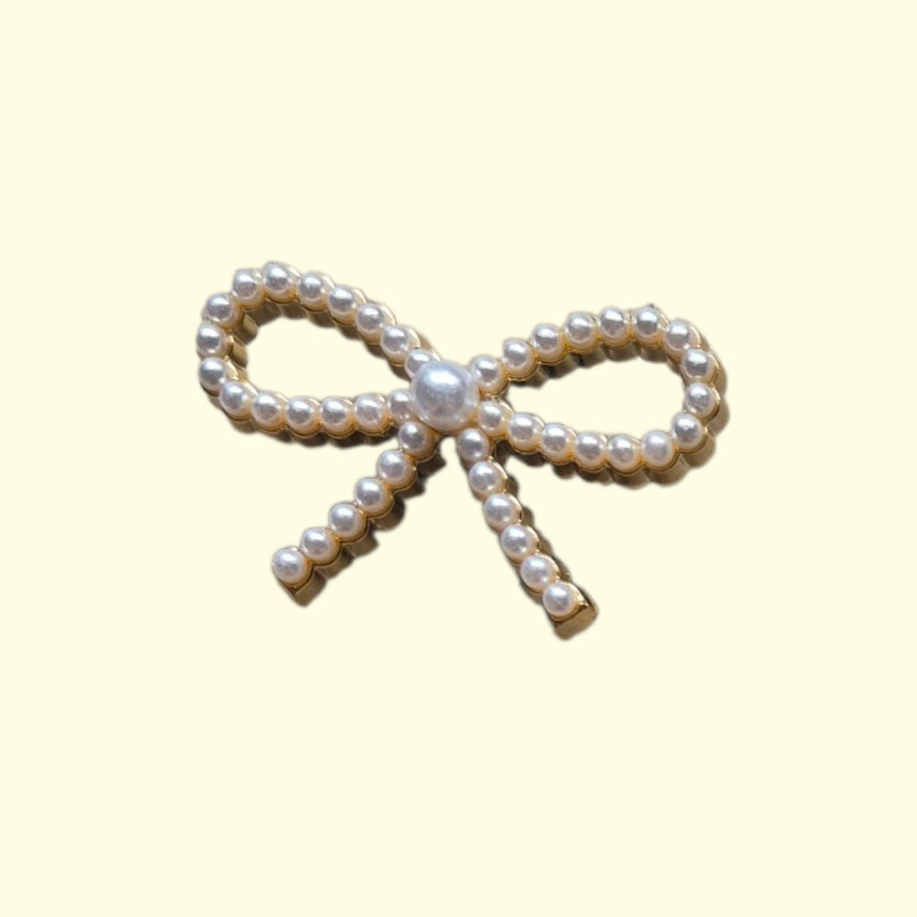 Gold Bling Bow Crocs Charms x4