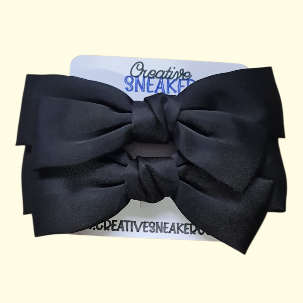 Bow Black Crocs Charms x2