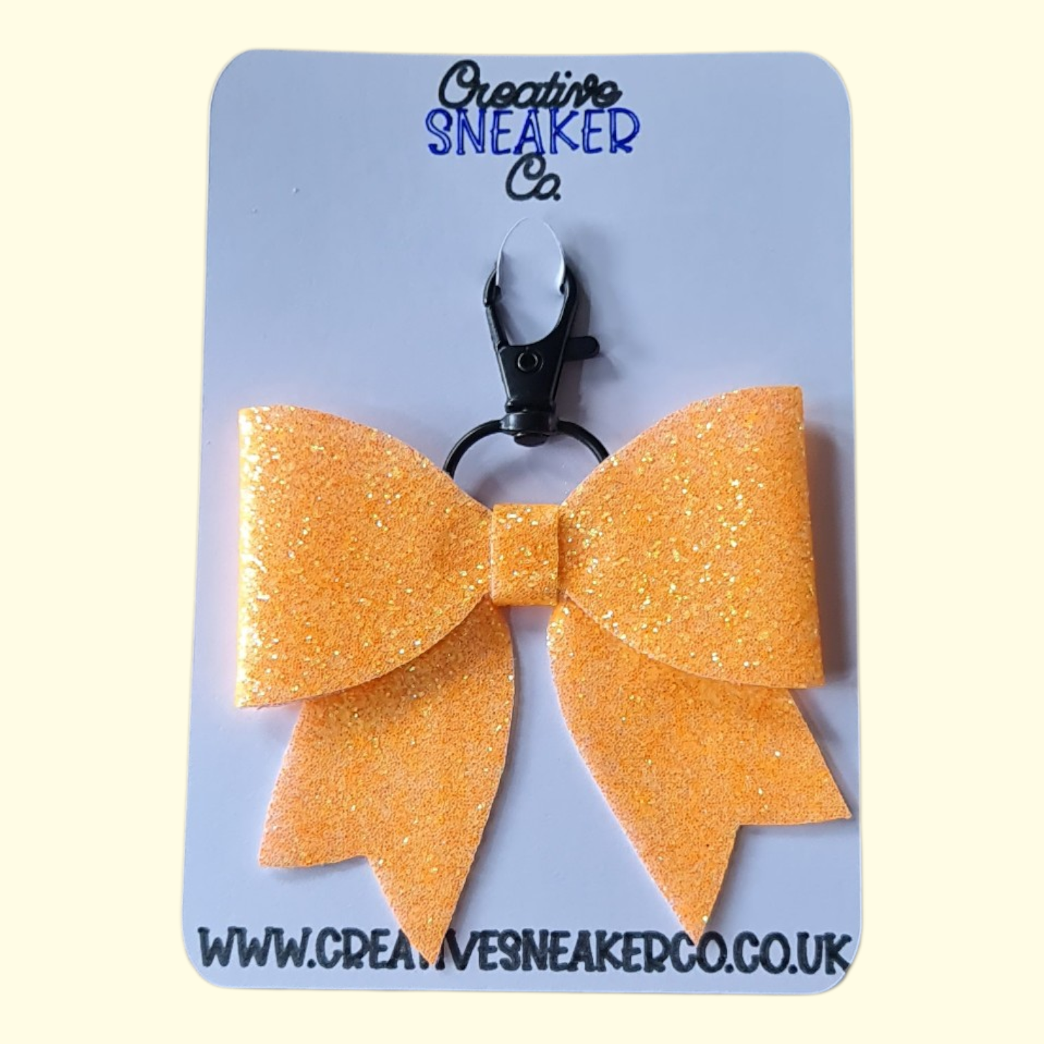 Orange Glitter Bag Charm