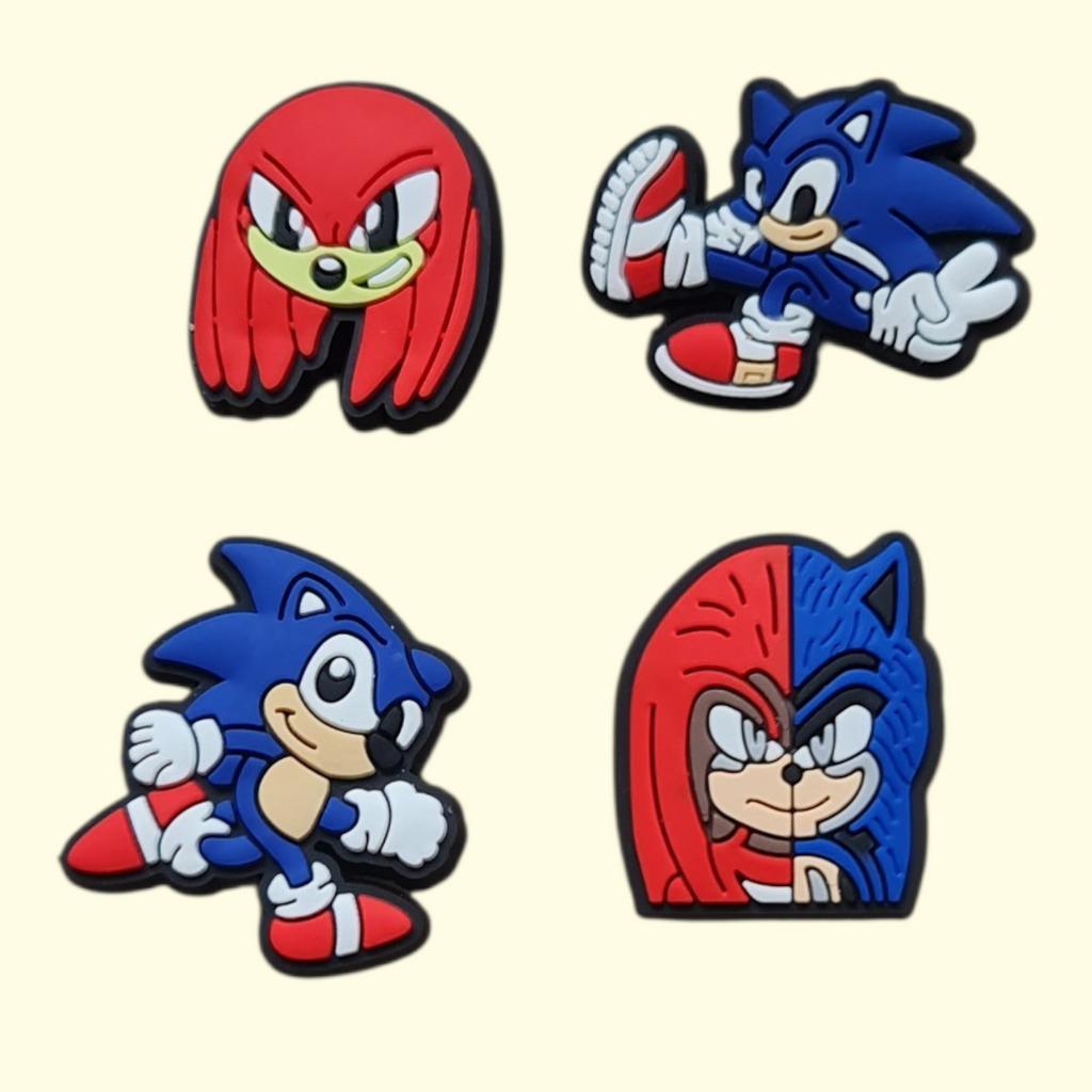 Sonic Crocs Charms x4