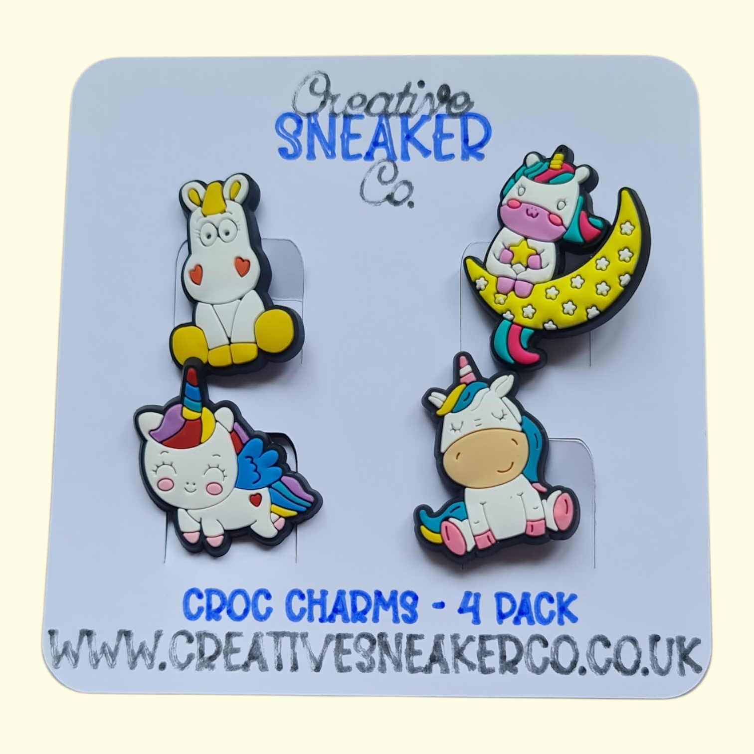 Unicorn Crocs Charms x4