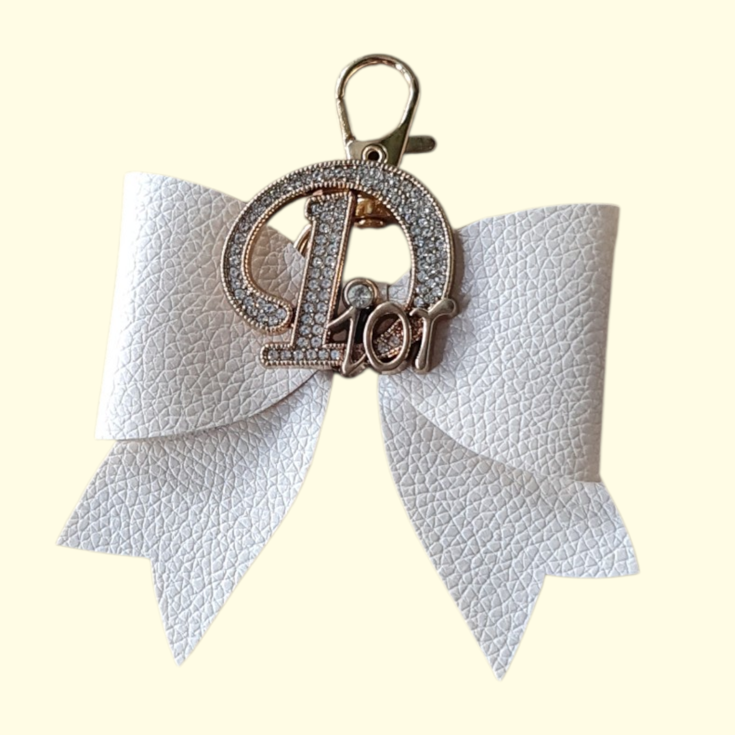 Pearl Ivory Gold Dior Bag Charm