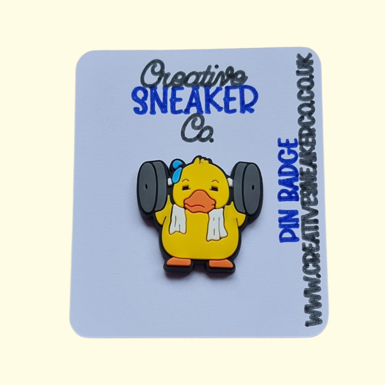 Duck Weights Pin Badge