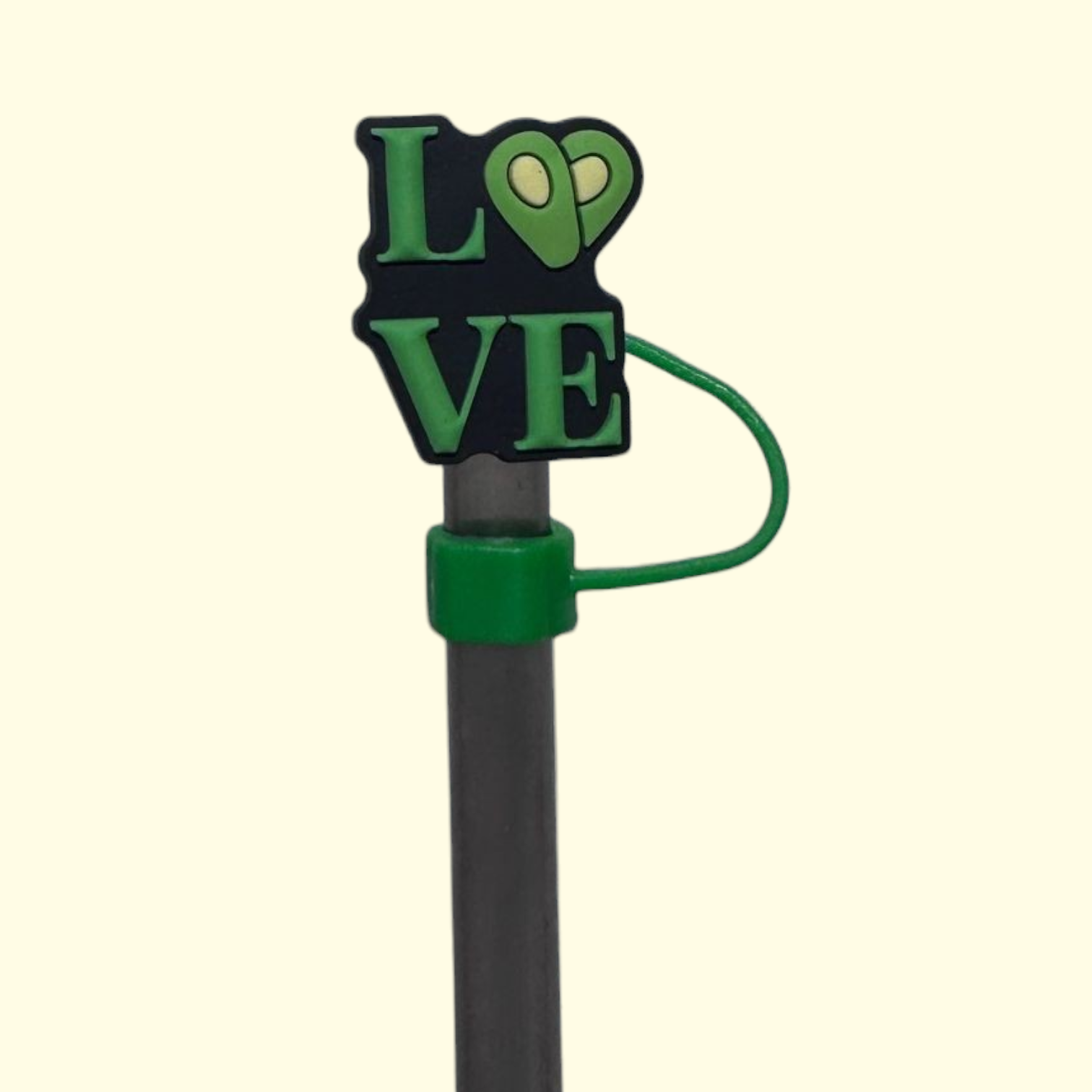 Avocado Love Straw Topper