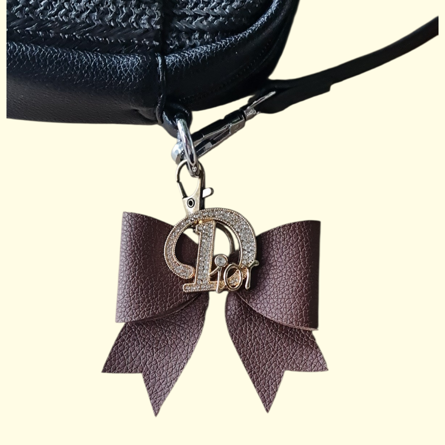 Brown Gold Dior Bag Charm