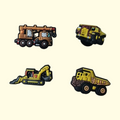 Construction Vehicles Crocs Charms x4