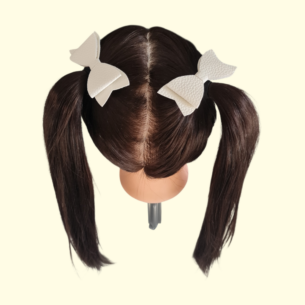 White Hair Bow x2