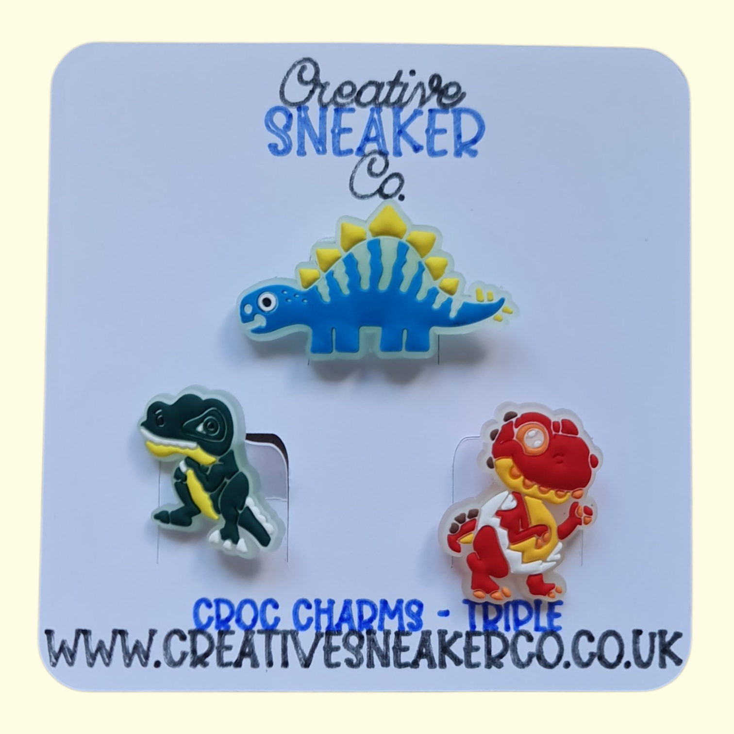 Dinosaur Crocs Charms x3