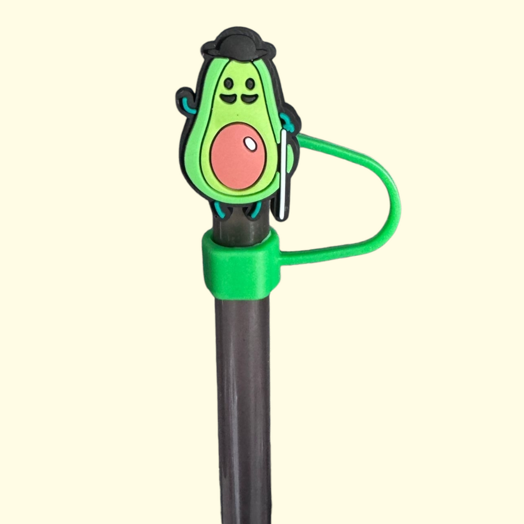 Avocado Man Straw Topper