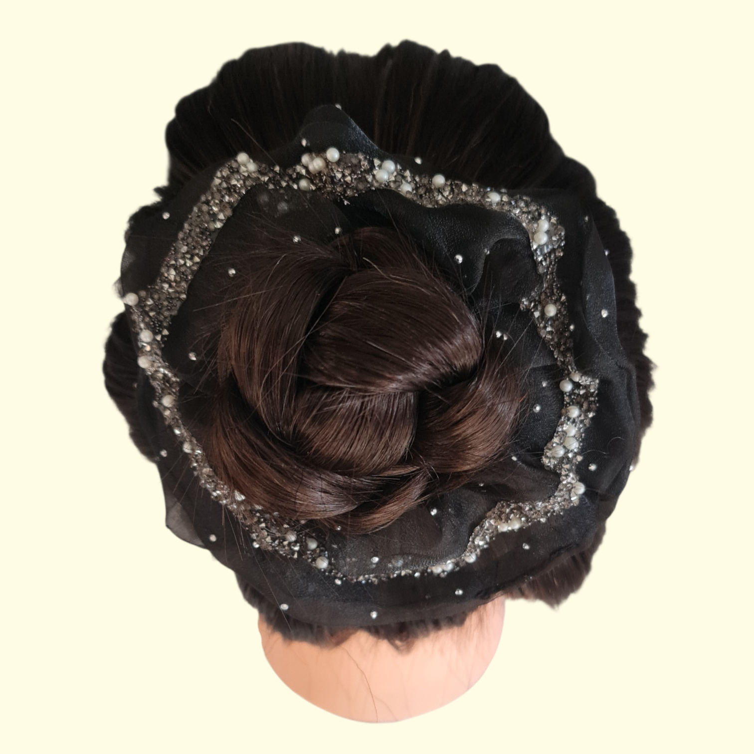 Bling Black Hair Scrunchie