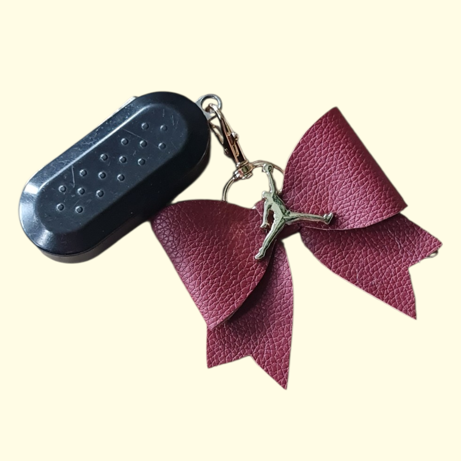 Wine Gold Jumpman Bag Charm