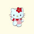 Hello Kitty Flower Pin Badge