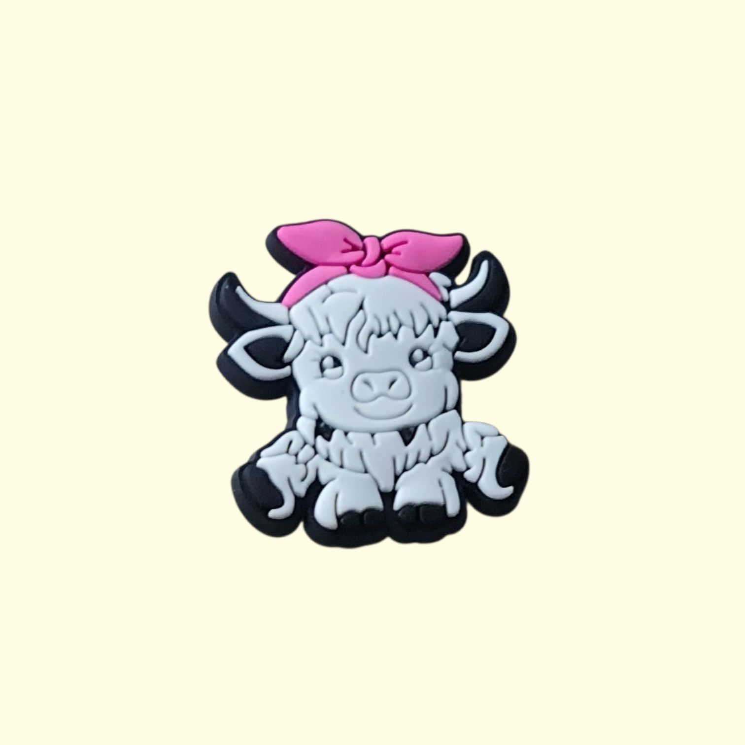 Highland Cows Bows Crocs Charms x4