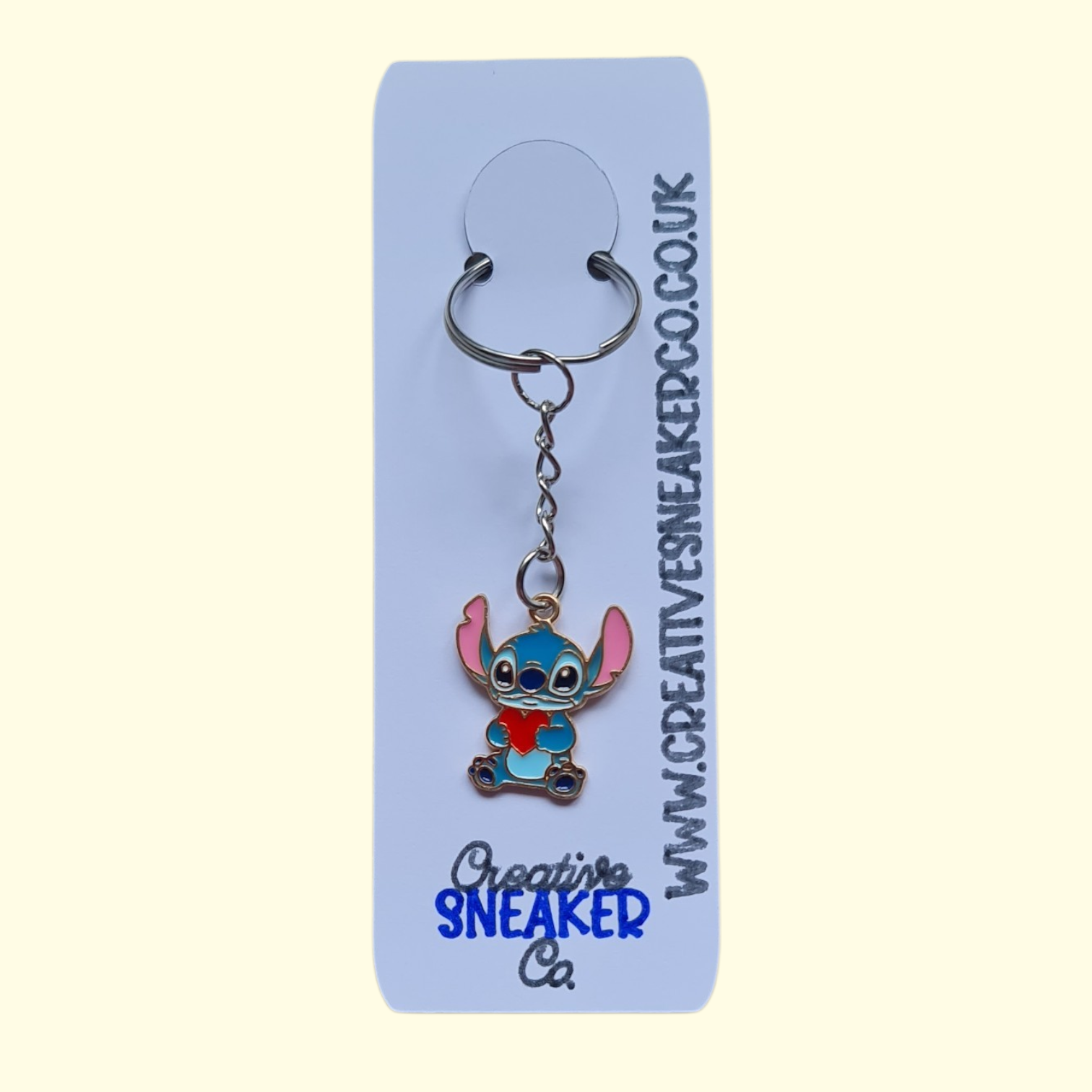 Stitch Heart Keyring