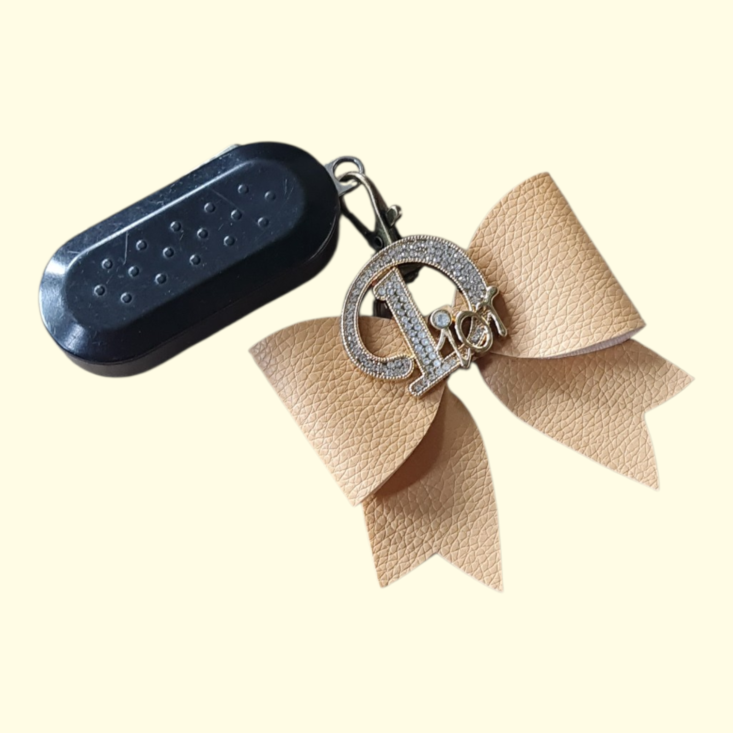 Beige Gold Dior Bag Charm