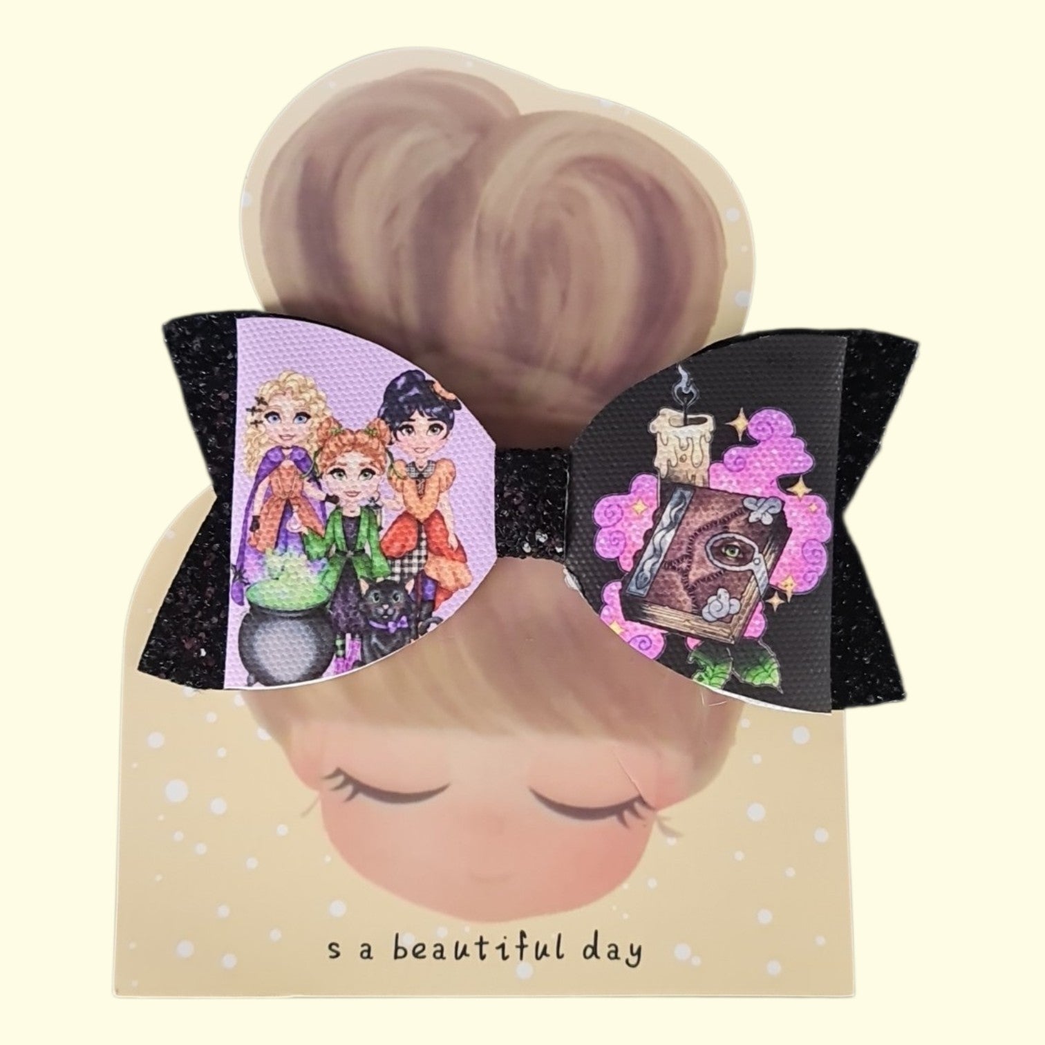Hocus Pocus Halloween Standard Hair Bow