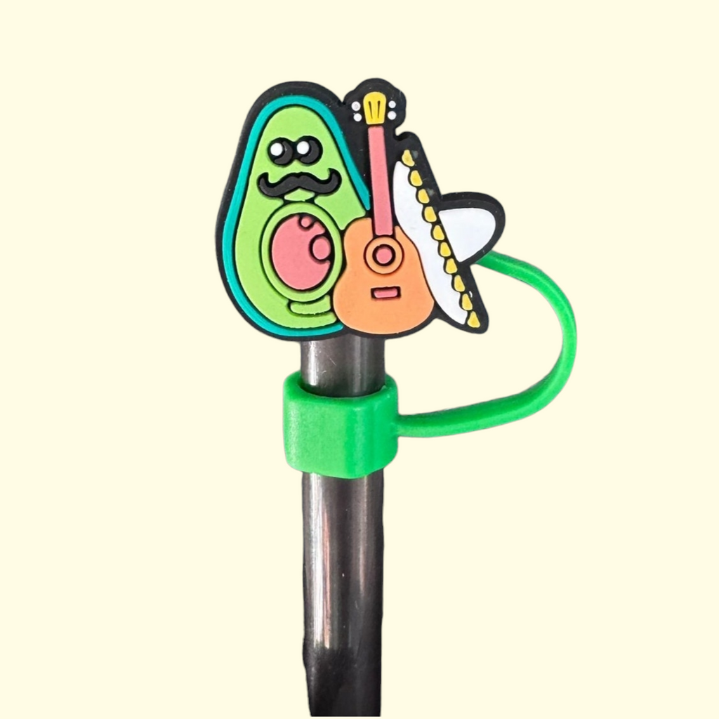 Avocado Mecican Guitar Straw Topper