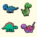 Dinosaur Crocs Charms x4