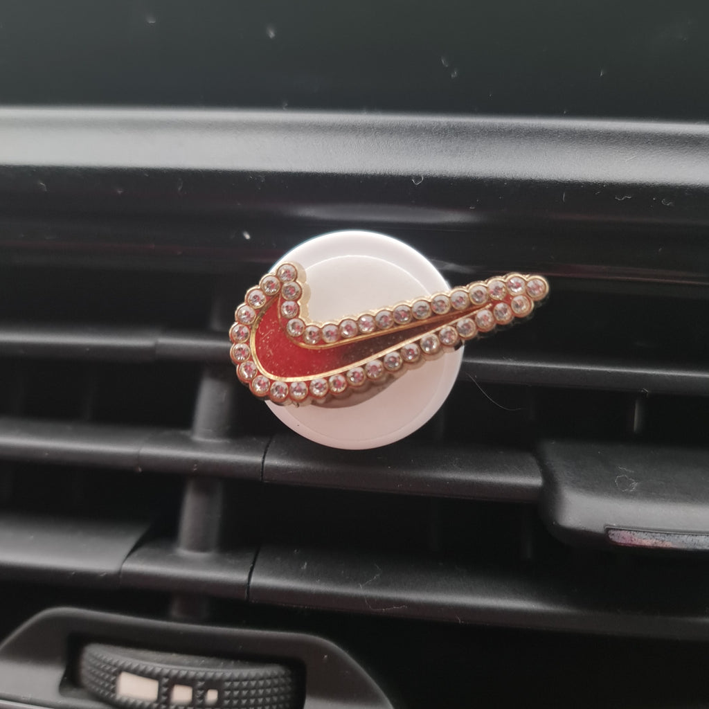 Swoosh Gold Clip In Car Air Freshener