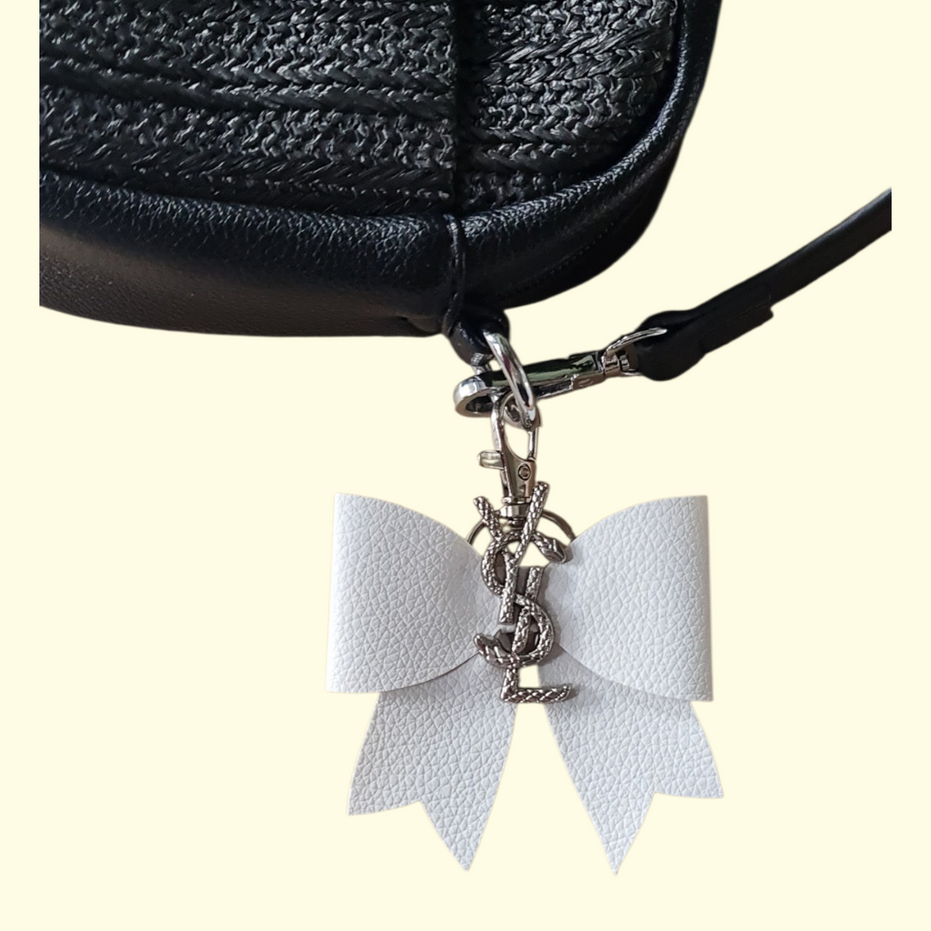 White Silver YSL Bag Charm