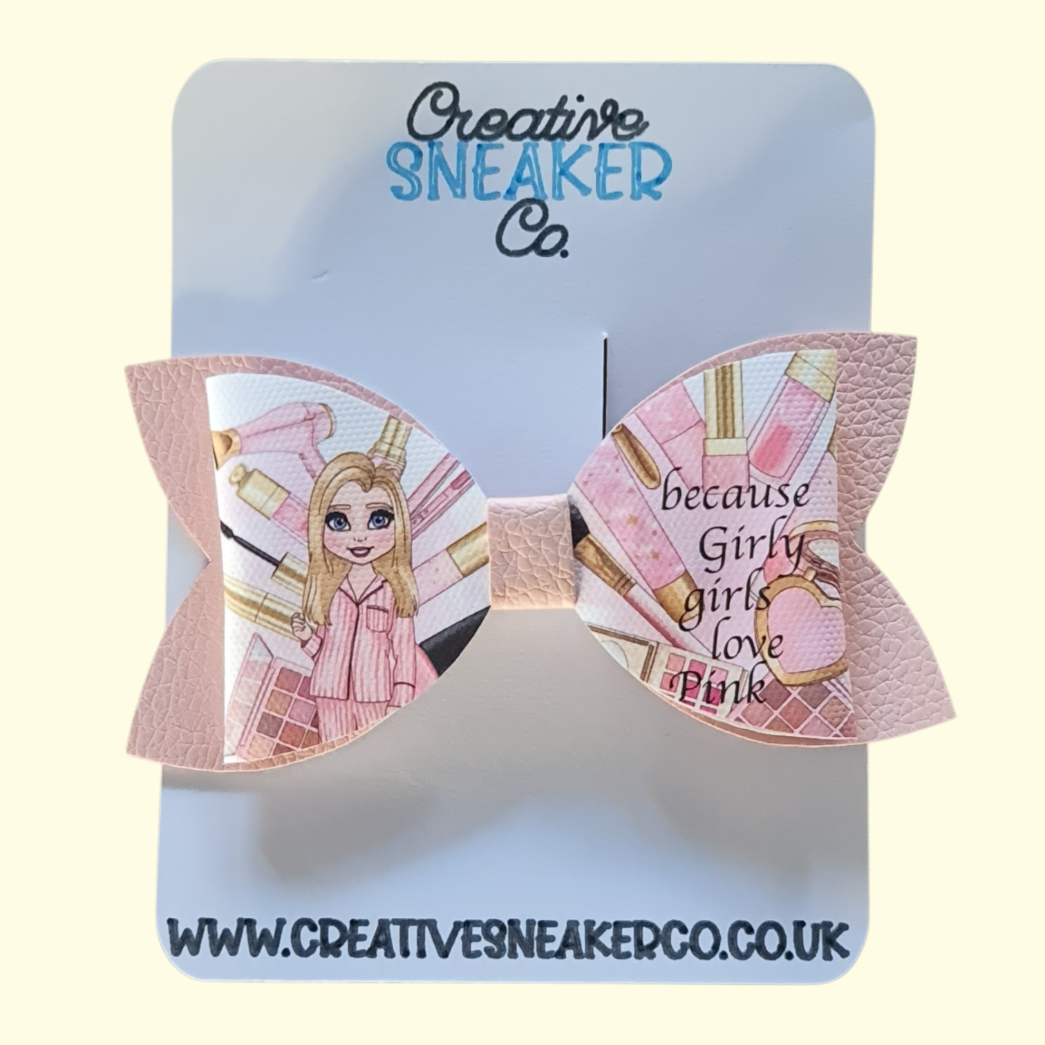 Girly Pink Blonde Hair Bow